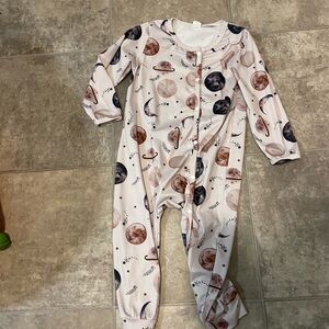 Space-Themed Kids One Piece Pajama